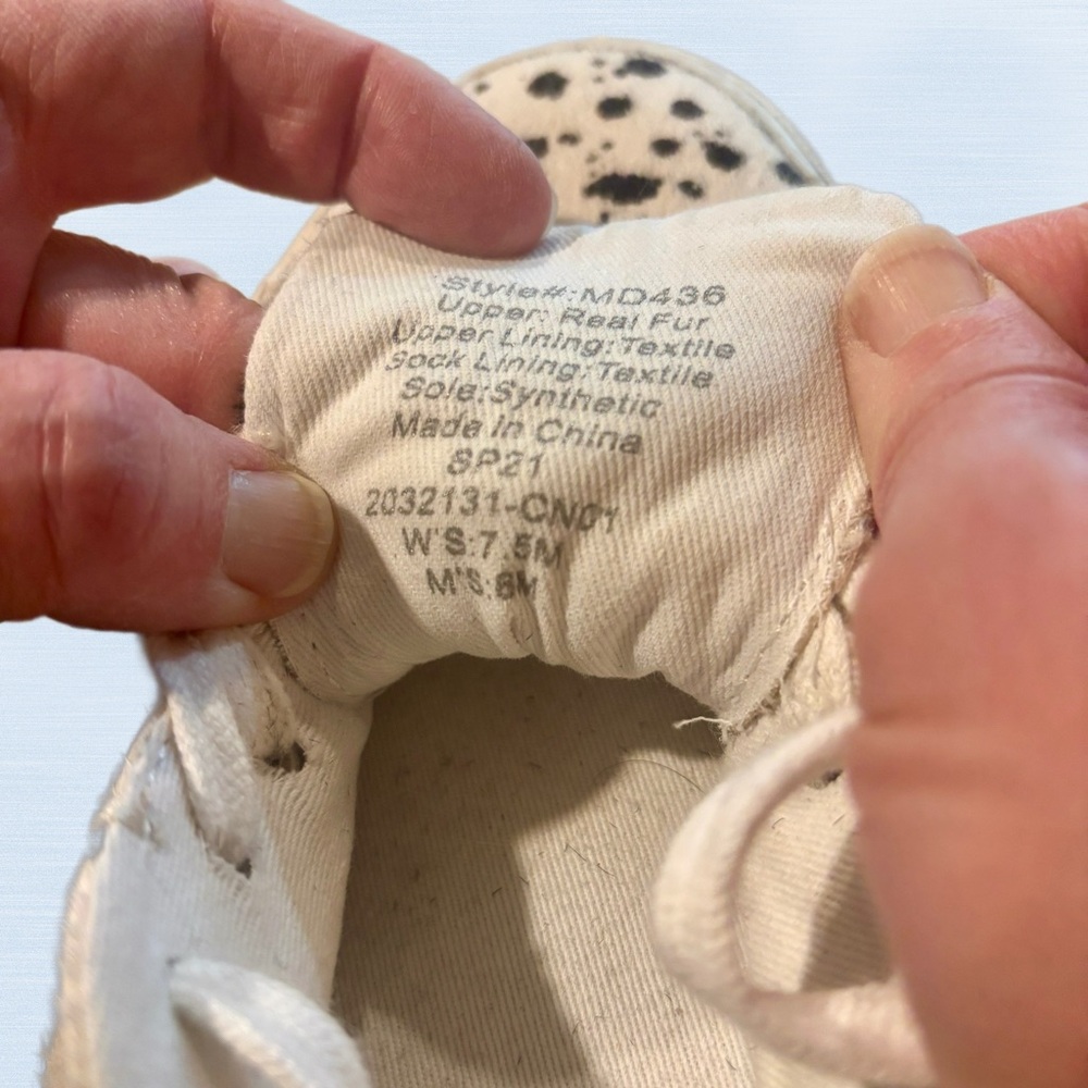 Madewell MWL Sidewalk Calf Hair Sneakers Spatter Paint Size 7.5 NWOT - Picture 8 of 8